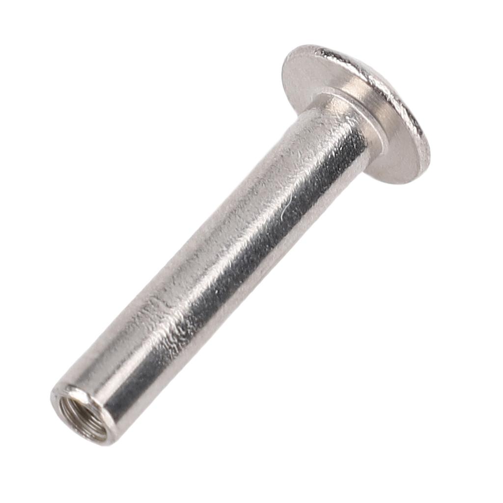 100 Paia Rivetti a Vite a Testa Piatta 4x18x8.5mm M3 Rivetti a Vite in Acciaio Inossidabile per Legare la Pelle
