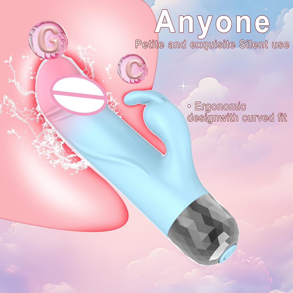 Powerful Rabbit Vibrator for Women Clitoris Stimulator Silicone G Spot Mini Bullet Vibrator Female Dildo Sex Toys for Adults 18+