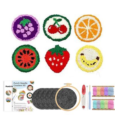 Broderie Poke Handmade DIY Suport de pahar Pachet de materiale Pad termoizolant Manual de broderie Decomprimare