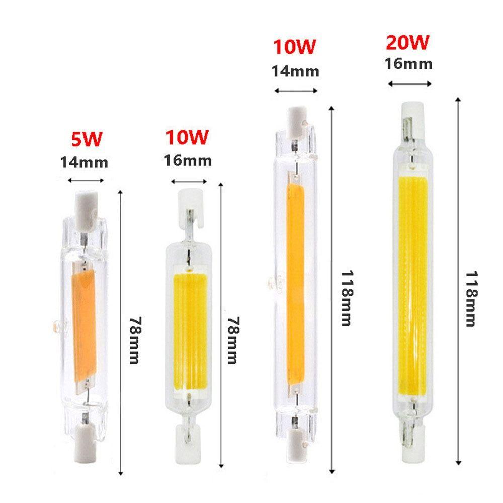 Dimmable R7S Lamp Tube Replace COB Tube Bulb Spotlight   Restaurant