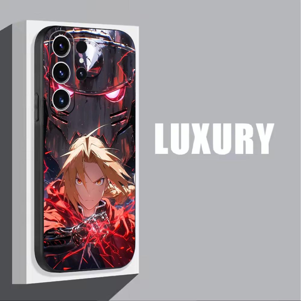 Fullmetal Alchemist Anime Hot Phone Case For Samsung Galaxy S25 S24 S23 S22 S21 S20 Plus Ultra Note20 Soft Black