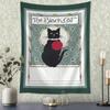 Funny Black Cat Decorative Tapestry Office Living Room Decor Home Wall Tapestry