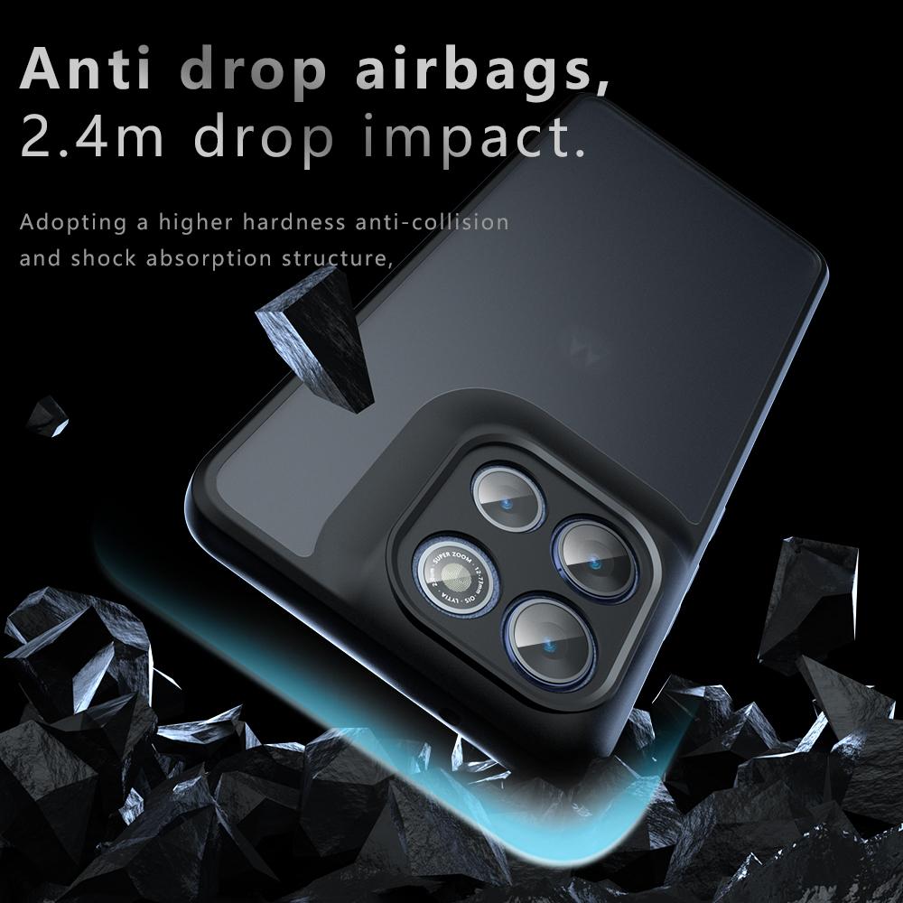 Luxury Skin Feel Matte Shockproof Case For Motorola Moto G86 Power G56 G66J G66Y 5G TPU Frame Translucent Plastic Phone Cover