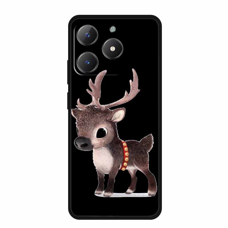 Black Silicone Case For Realme Narzo N61 Case N 61 Funda Cartoon Cat Soft Back Cover For Realme Note 60 Phone Case Shells Coque