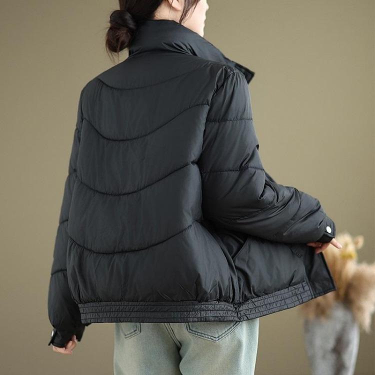 Women Autumn Spring Winter Oversized Casual Loose Cotton Padded Jacket Coat Outerwear