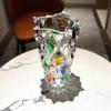 Vaso de vidro vaso de decoração para casa ornamentos arranjo de flores vaso de flores