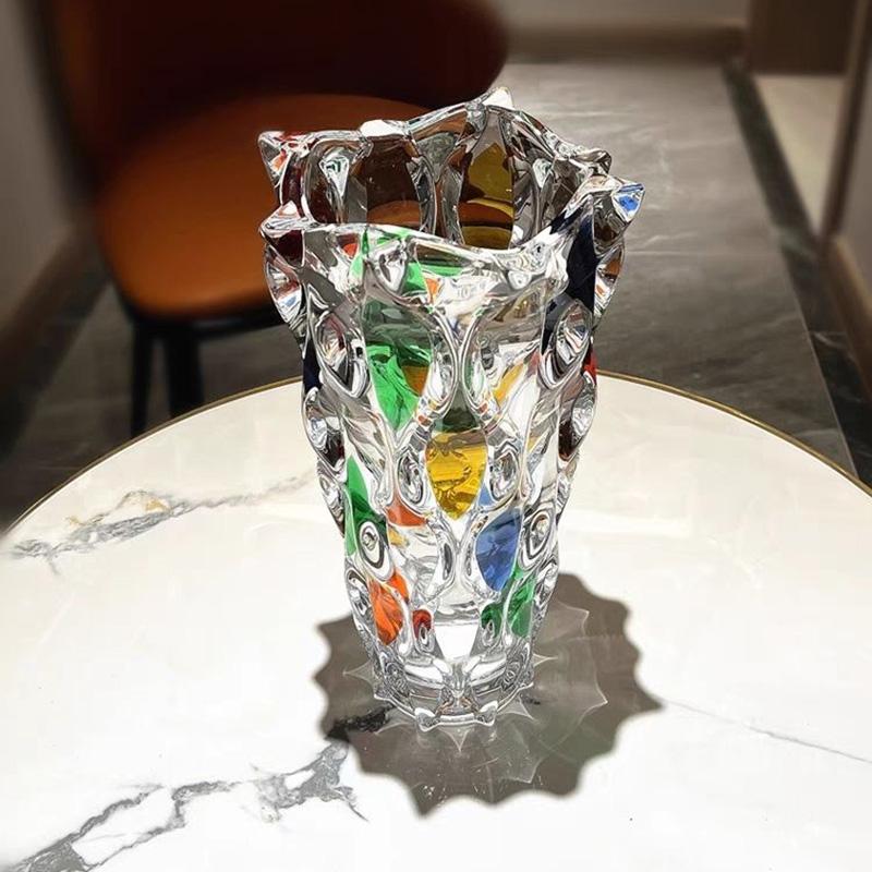Vaso de vidro vaso de decoração para casa ornamentos arranjo de flores vaso de flores