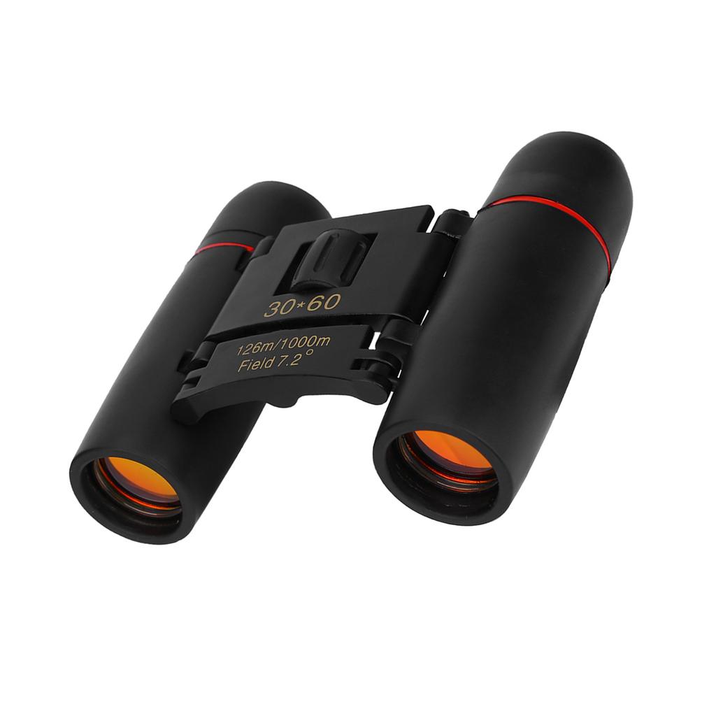 1 Stück 30 * 60 Tragbares Leichtes Metall Doppel-Fokussierendes Fernglas mit Tasche und Trageschlaufe
