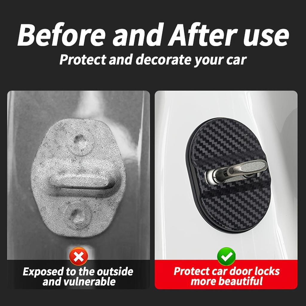 4PCS Universal Car Door Closing Shockproof Plastic Cushion Mute Shock Absorber Protective Covers Car Door Latch Accessories