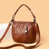 Large-capacity Casual Crossbody Bag Multi-layer Lightweight Leather Small Shoulder Bag Leisure Top Handle Middle Aged Tote Bag