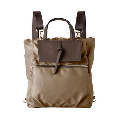 Imai Bag Since QUAY Nylon for Perfect for Respect for the Aged Beige 1977, 3-Way Water-Repellent Backpack/Diaper Bag, Lightweight, Simple, Women, Day,