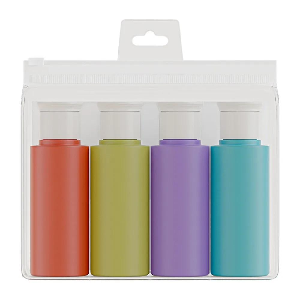 4 Stück 60ml Reiseflaschen Auslaufsicher Reiseutensilien Nachfüllbar für Shampoo Conditioner Lotion Tragbare Quetschflaschen 60ml*4