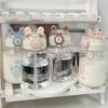 Sticla de apă de iepure Kawaii de 500 ml, drăguț portabil, ceașcă de băut în formă de ureche cu paie și capac Vase de vară pentru camping în aer liber