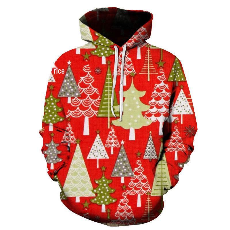 Unisex Santa Claus 3D Print Hoodie - Autumn/Winter Casual Warm Pullover