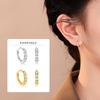 925 Sterling Silver Star Zircon Hoop Earrings for Women, Minimalist Shiny Cubic Zirconia Huggie Earrings Fashion Jewelry Gift
