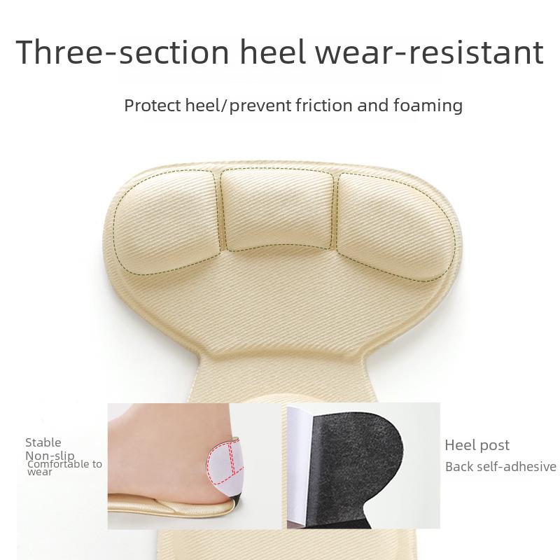 Women's 4D Insole: Breathable, Sweat-Absorbent, Shock-Absorbing, Anti-Slip Heel Cushion for Comfort In Long-Standing High Heels.