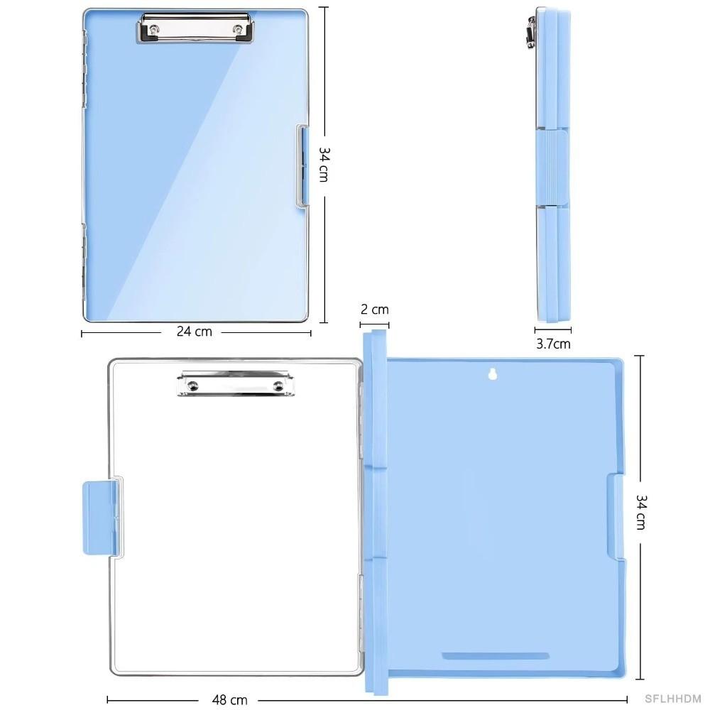 Heavy Duty Nursing Clipboard Folding Clip Board Portable Storage Clipboard  School Office
