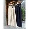 Chic Retro Wide-Leg Pants for Women - Summer Plus Size Cotton Linen, Slimming & Flaw Concealing, Solid Color.