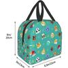 Small Animals Cartoon Lunch Bag Leakproof Tote Bag for Boys Girls Reusable Waterproof Insulated Lunch Box for Picnic Work School