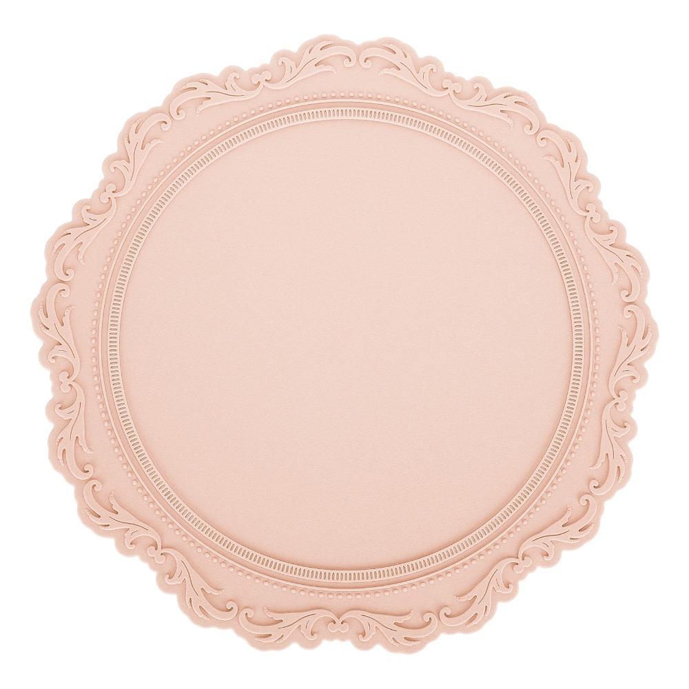 Oil Proof Silicone Placemat Retro Thickened Drainage Pad Waterproof Non Slip Heat Insulation Mat Restaurant