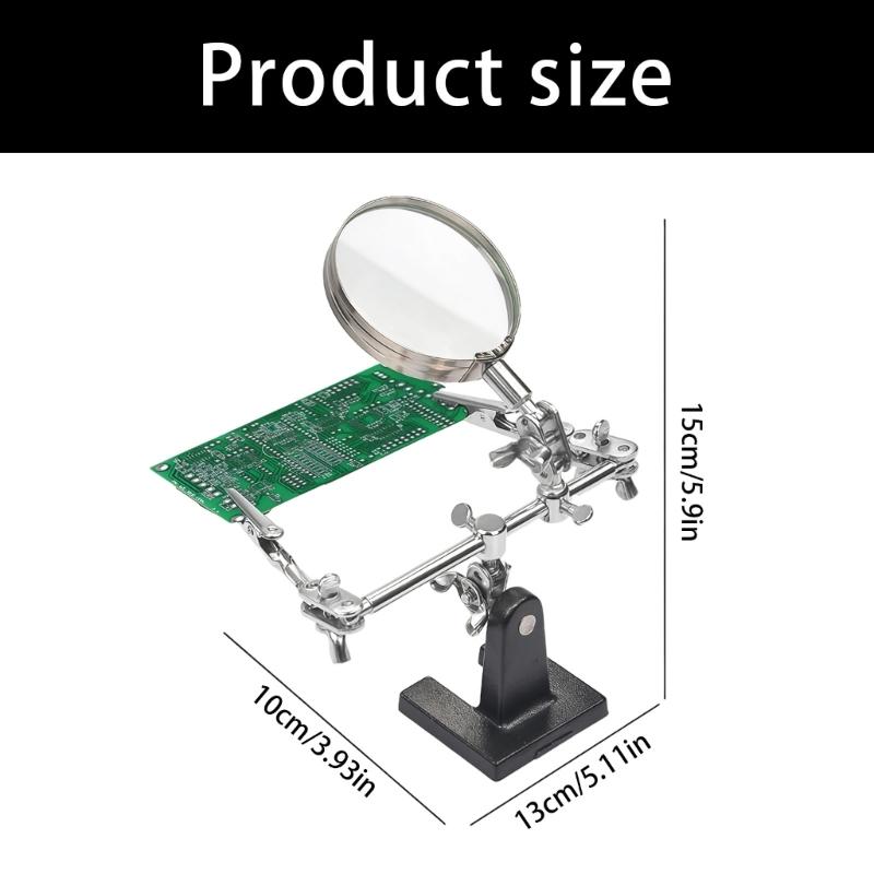 24TE Adjustable Helping Hands Magnifier For Hobbyists And Professional Technicians
