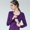 Ultra-Soft Modal Maternity Top Long Sleeve Nursing Sleepwear Pregnant Women Plus Size