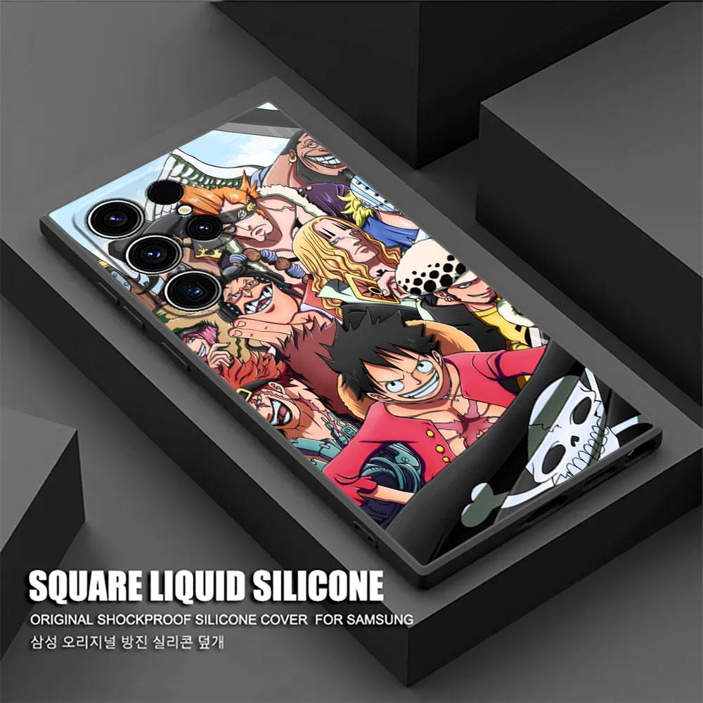 One P-Piece Kid Law Luffy Anime Phone Case For Samsung Galaxy S25 S24 S23 S20 S21 FE S26 S22 Ultra 5G S26 Plus S25FE Soft Cover