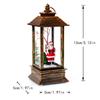 LED Christmas Lantern, Decorative Night Light Table Ornament Festive Candle Lamp Santa Snowman Deer Design For Indoor Holiday Decor, Battery Operated