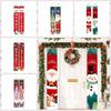 Foldable Christmas Porch Door Banner Polyester Santa Claus Hanging Couplet  Spring Festival