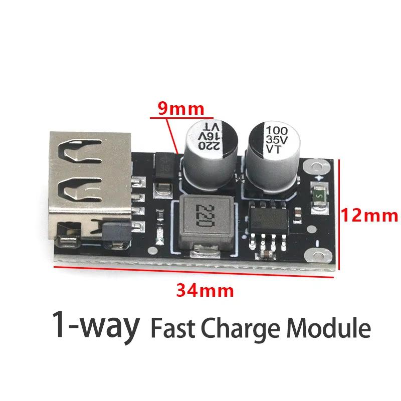 10/20/50/100Pcs DC-DC Step-Down ModuleQC2.0 QC3.0 Fast Charging USB Charging Board Compatible with iPhone, Huawei FCP