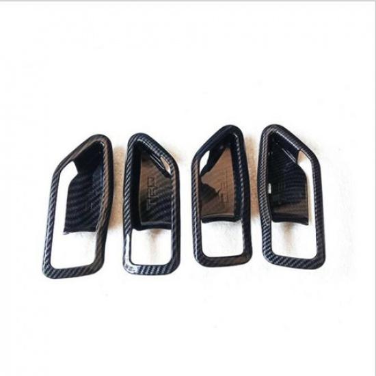For Toyota Avalon 2019-2021 4PCS Carbon Fiber Inner Door Handle Bowl Cover Trim