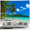 HD-Ocean Landscape Tapestry, Beach Wall and Palm Tree Art for Living Room, Bedroom or Outdoor Home Decor