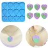 Diy Crystal Epoxy Heart Square Molds Earrings Tag Mold Hanging Pendant Decoration English Letter Mirror Silicone Mold