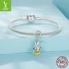 Cute And Playful Monkey Diy Bracelet Necklace Pendant, Fun Little Animal S925 Sterling Silver Big-Eared Monkey String.