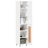 VidaXL Buffet haut Blanc brillant 34,5x34x180 cm Bois d'ingénierie 3199091