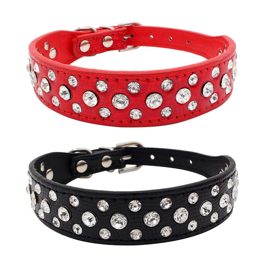 red diamond dog collar