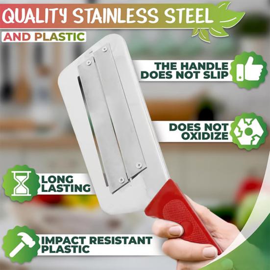 2Pcs Onion Slicer Stainless Steel Cabbage Shredder Safe Grip Vegetable Slicer for Sugarcane Potatoes Coleslaw