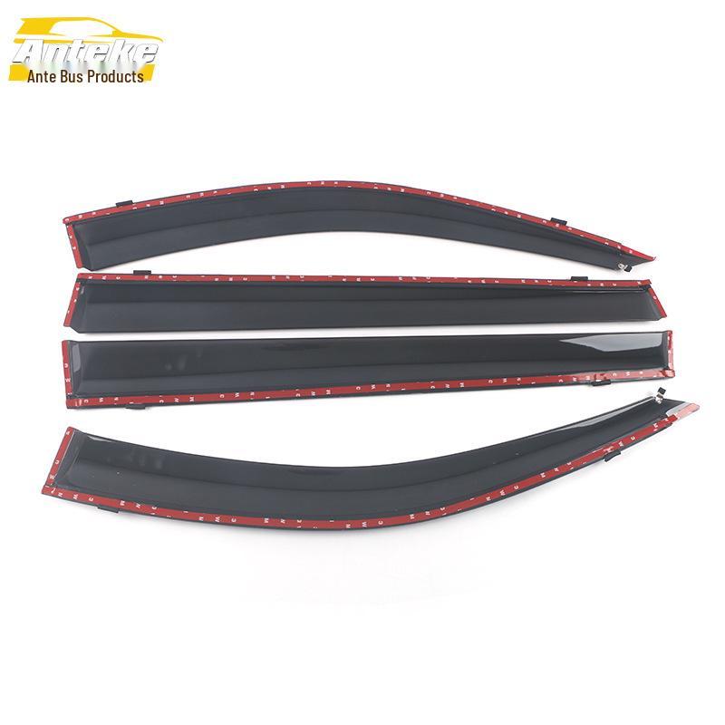 Pajero Sport 11-15 Rain Guards with Decorative Bright Strip Stickers for Exterior