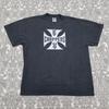 Unisex-Shirt Baumwolle Oversize Große Größe West Coast Choppers Vintage Kreuz Schwarz Weiß Logo Print T-Shirt XL