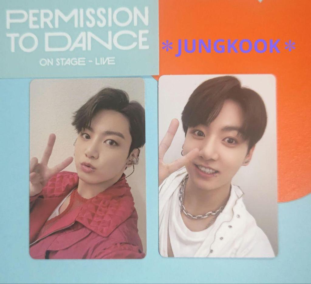[USED] BTS PTD ON STAGE LIVE Jungkook trading cards x 2