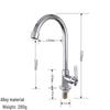 HUANGCHAO CYY High-Arc Zinc Alloy Single Cold Kitchen Faucet