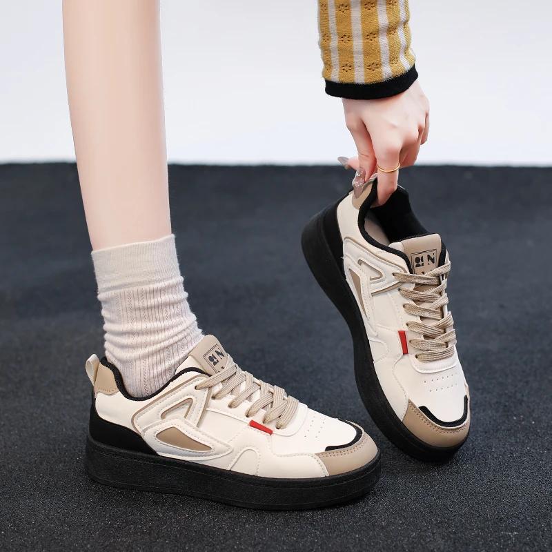 Mode Neue Runde Zehen Atmungsaktiv Sexy Lässige Sneaker Frühling/Herbst Bequem Rutschfest Schnürschuhe Laufschuhe für Damen