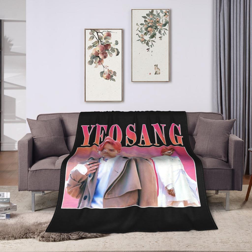 Korean Kpop Ateez MINGI Blanket Flannel Printed  Breathable Super Warm Throw Blankets for Home Travel Bedding Throws