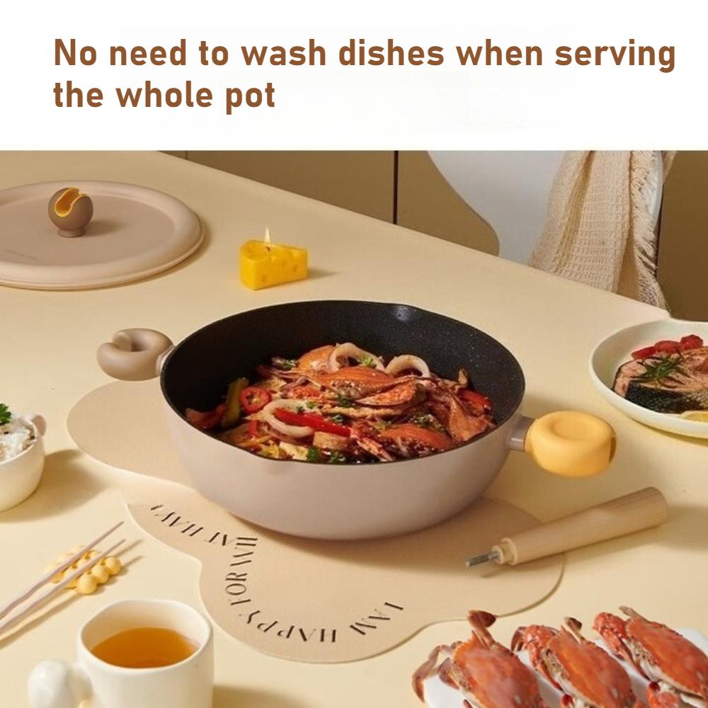 Wok with Lid Maifan Stone Nonstick Pan Multifunctional Integrated Wok for Household for Open Flame and Induction Cookers 28cm
