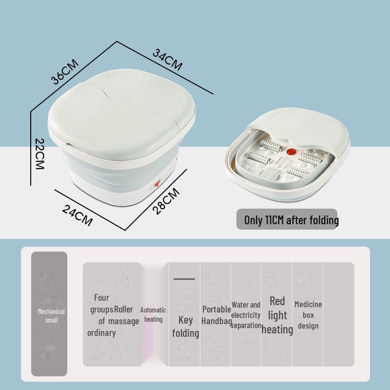 Electric Heated Automatic Foot Bath Tub with Massage Function