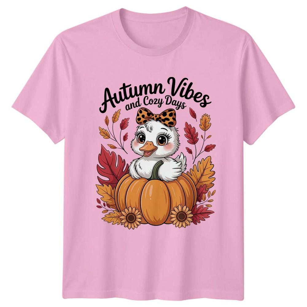 Autumn Vibes And Cozy Days Unisexs TShirt Fall Season Birthday Gift For Her