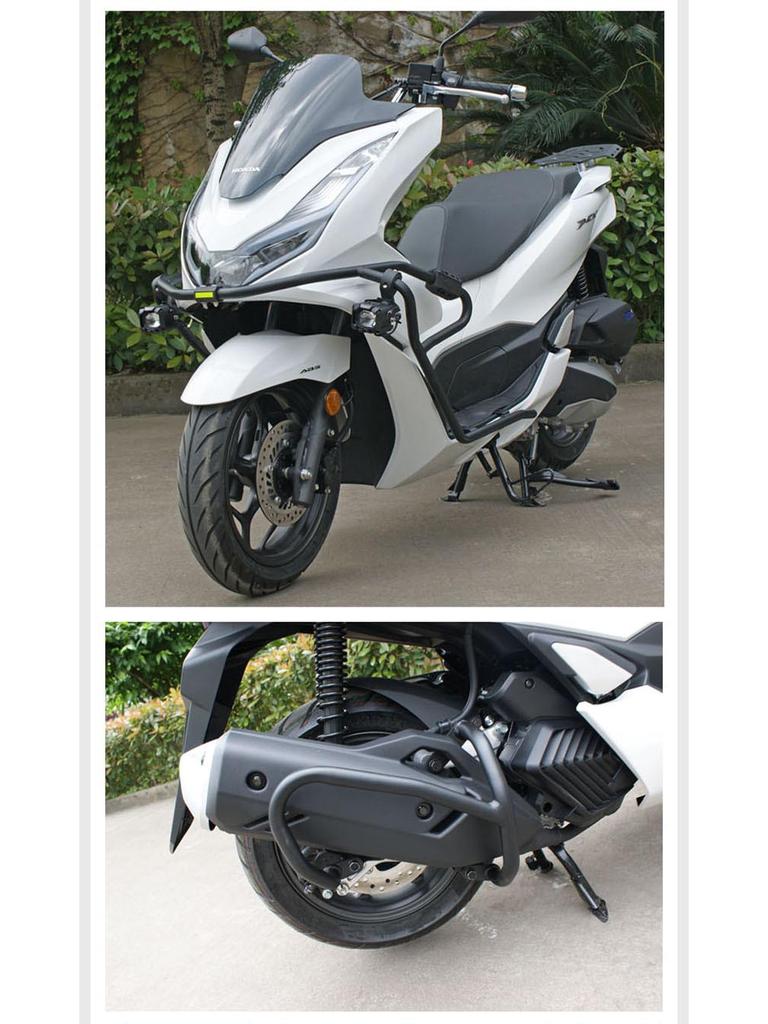 PCX160 Verstellbare Lendenwirbelstütze Rückenlehne mit verdicktem Stoßfänger und hinterem Gepäckträger.