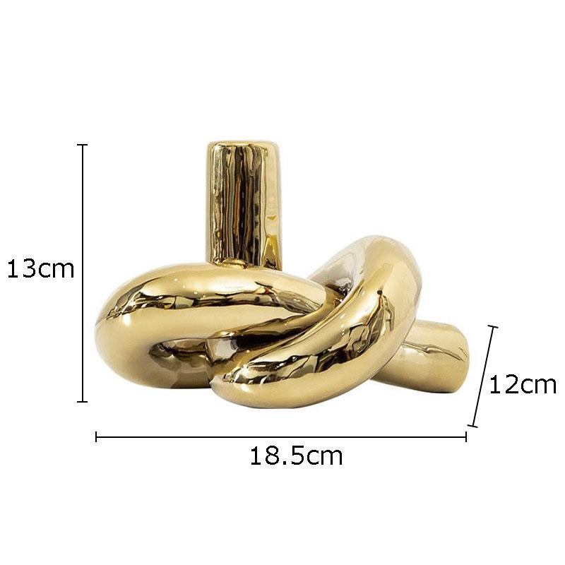 Creative Irregular Knot Ceramic Ornaments Desk Decoration Abstract Artwork Twist Crafts Sculpture Room Aesthetic Decor Statues