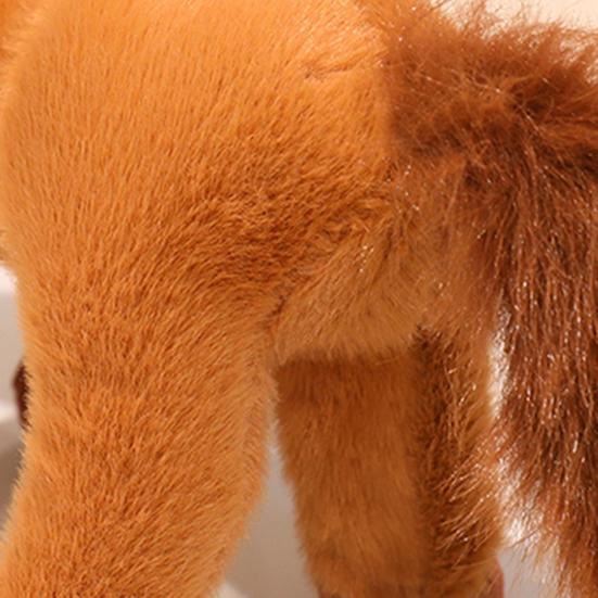 Pony Figure 2026 Horse Year Mascot PP Cotton Filled Detailed Horse Ornament Brown Foal Doll Sculpture Desktop Bedside Car Decor