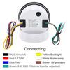 7 Color LED MultiFunction 85mm Gauge Oil Pressure+Water Temperature+Fuel Level Gauge+Voltmeter with Sensor 0-190ohm Auto Car 12V
